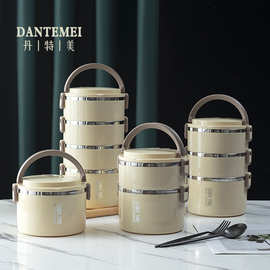 厂家直销批发饭盒不锈钢保温饭盒双层多层学生便当盒礼品一件代发