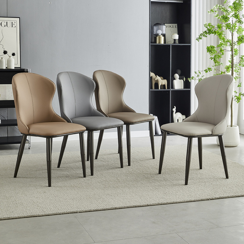 ホテルのダイニングチェア、家庭用ライト高級ダイニングテーブルと椅子、シンプルなレジャーチェア、背もたれ椅子、モダンでシンプルなレストランの商談椅子|undefined