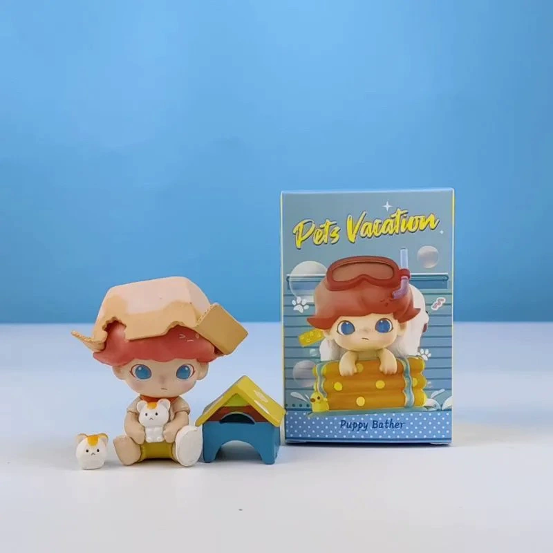Pop Mart блайнд-бокс Dimoo Pet Holiday серия, фигурка-автомобиль, украшение, подарочная кукла в блайнд-боксе