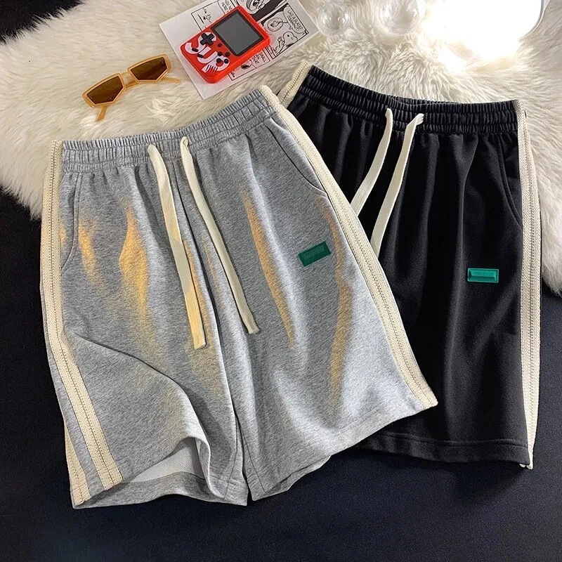 100% Pure Cotton Webbing Shorts, Unisex, 2026 Summer New Style, Loose Fit, Sports Casual Couple's Five-Point Pants 100% Pure Cotton Webbing Shorts, Unisex, 2026 Summer New Style, Loose Fit, Sports Casual Couple's Five-Point Pants