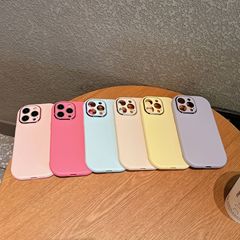 iphone15promax 無地シリコン携帯電話ケース Apple 14 電気メッキレンズ 13 細穴 16 落下防止 xr に適しています。