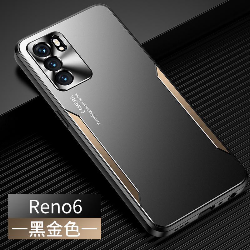 适用OPPOReno6Pro手机壳6Pro+摄像头金属保护套刀锋防刮耐磨简约|undefined