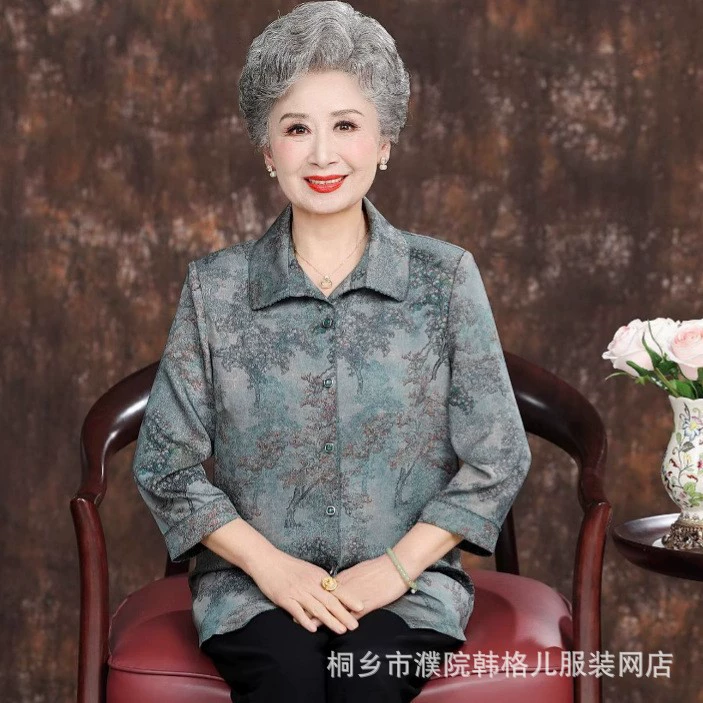 Летние блузки для женщин среднего и пожилого возраста, бабушка, одежда больших размеров для пожилых мам 70 и 80 лет, свободные весенне-летние топы