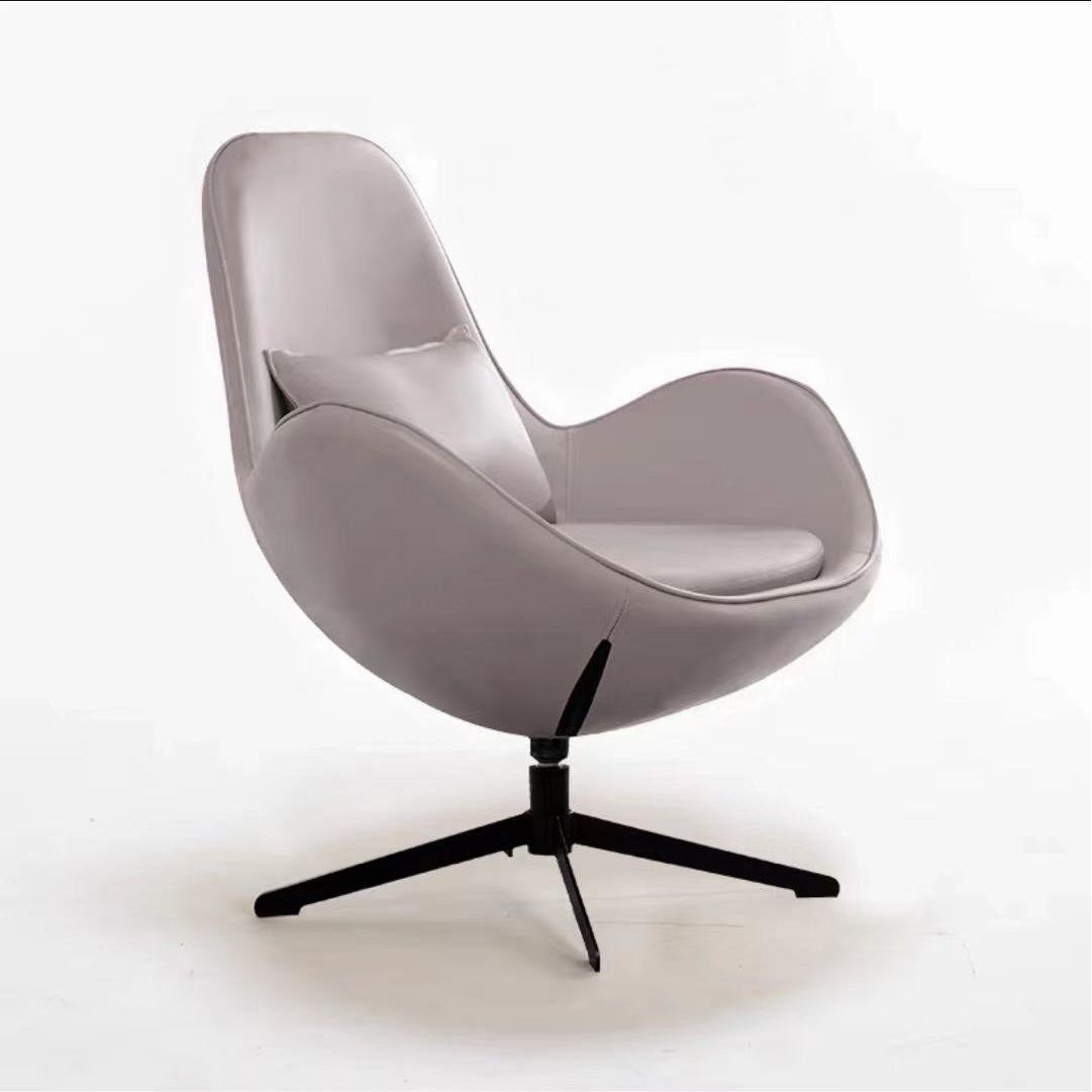 Sofá perezoso tipo nórdico, silla individual de lujo para balcón, sala de estar o dormitorio, diseño cómodo con respaldo, estilo huevo