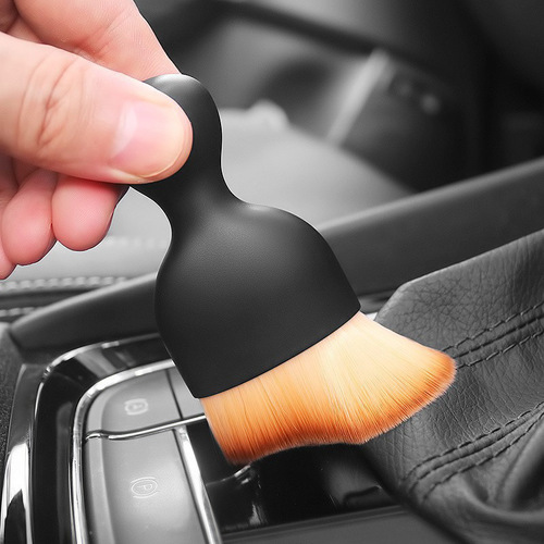 Car interior gap dusting brush, automotive interior short bristle makeup beauty brush, car cleaning air conditioning vent cleaning brush