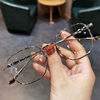 Universal ultra light golden glasses, simple and elegant design