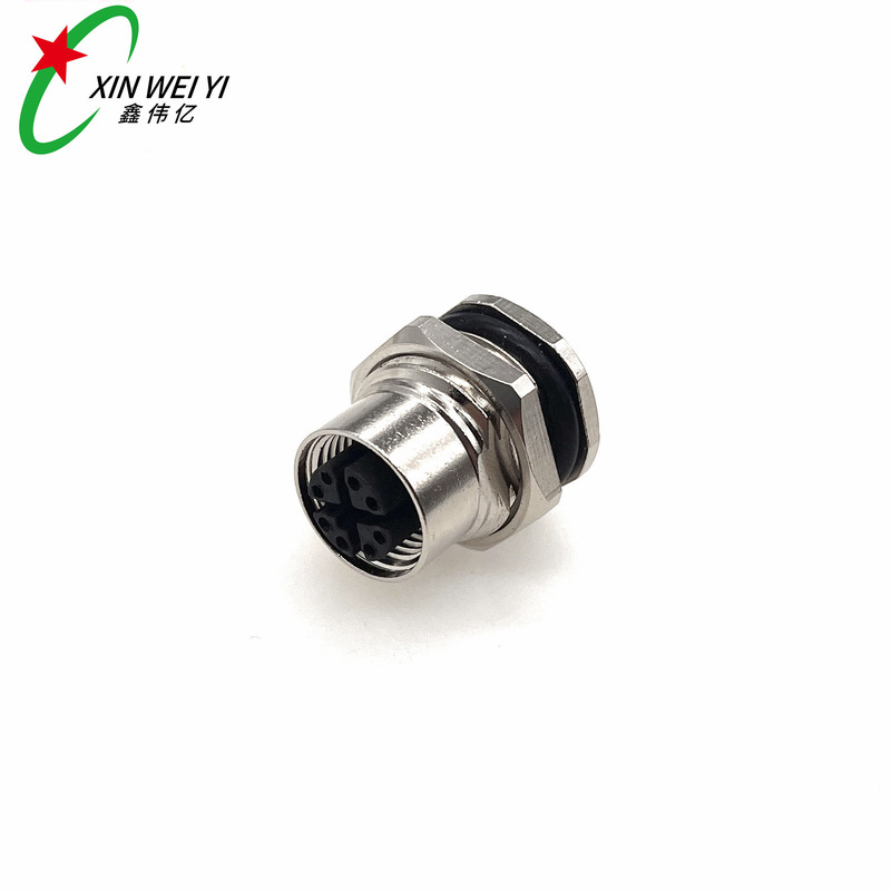 M12 Flange Aviation Socket Rear Lock 8P Ethernet Industrial Signal Transmission Connector Aviation Connector M12 Flange Aviation Socket Rear Lock 8P Ethernet Industrial Signal Transmission Connector Aviation Connector
