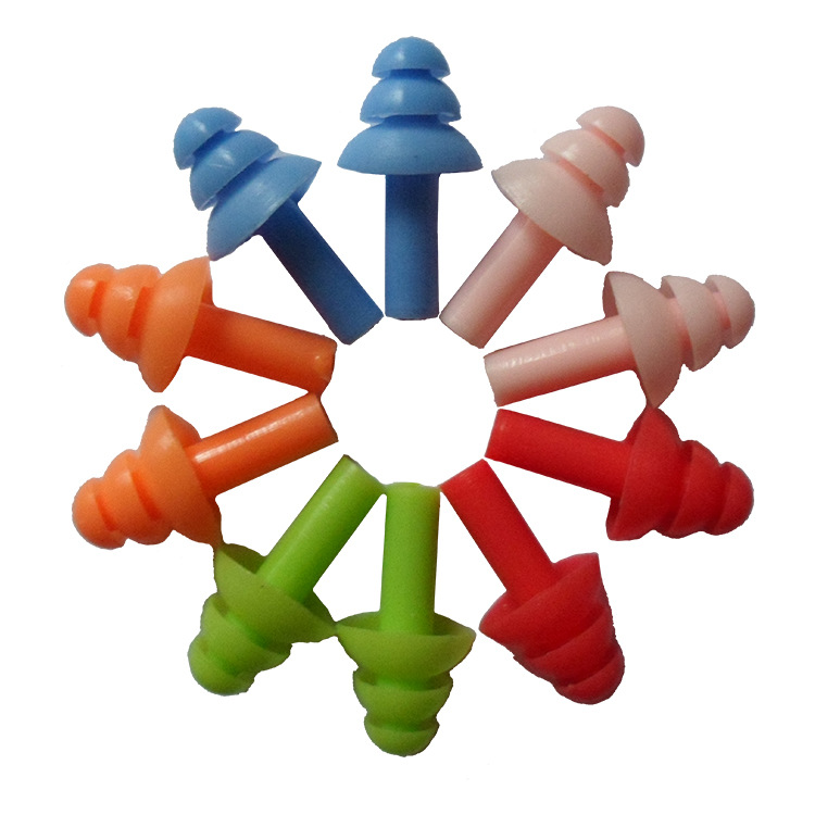 厂家供应硅胶耳塞，圣诞树隔音游泳耳塞，纯硅胶，不变形