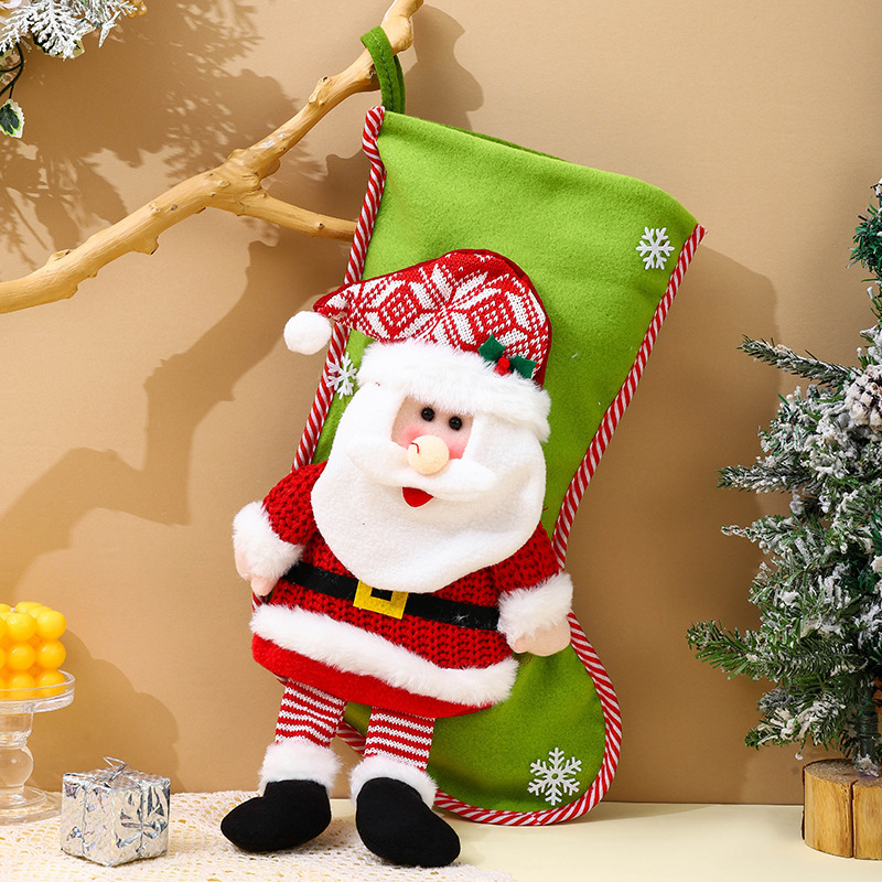 クリスマス装飾用品サンタクロース子供靴下クリスマスツリーペンダントクリスマス靴下プレゼント袋趙之李|undefined