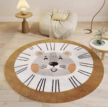 批发卡通可爱客厅儿童房圆形地地毯卧室书房小地垫地垫衣帽间