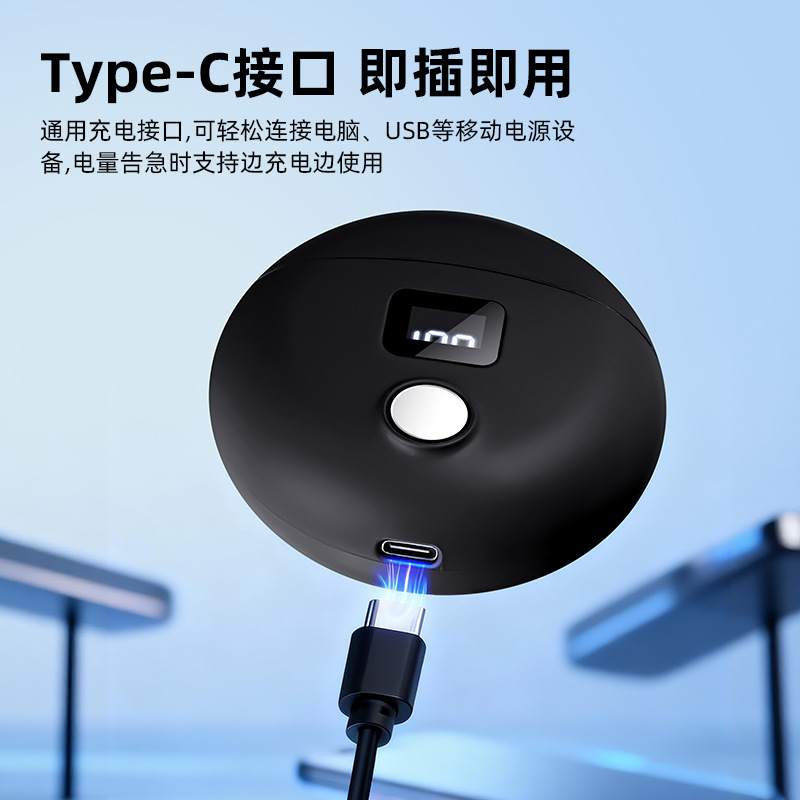 Afeitadora Eléctrica Portátil de Doble Cuchilla de ABS con Absorción Magnética y Cabezal Flotante