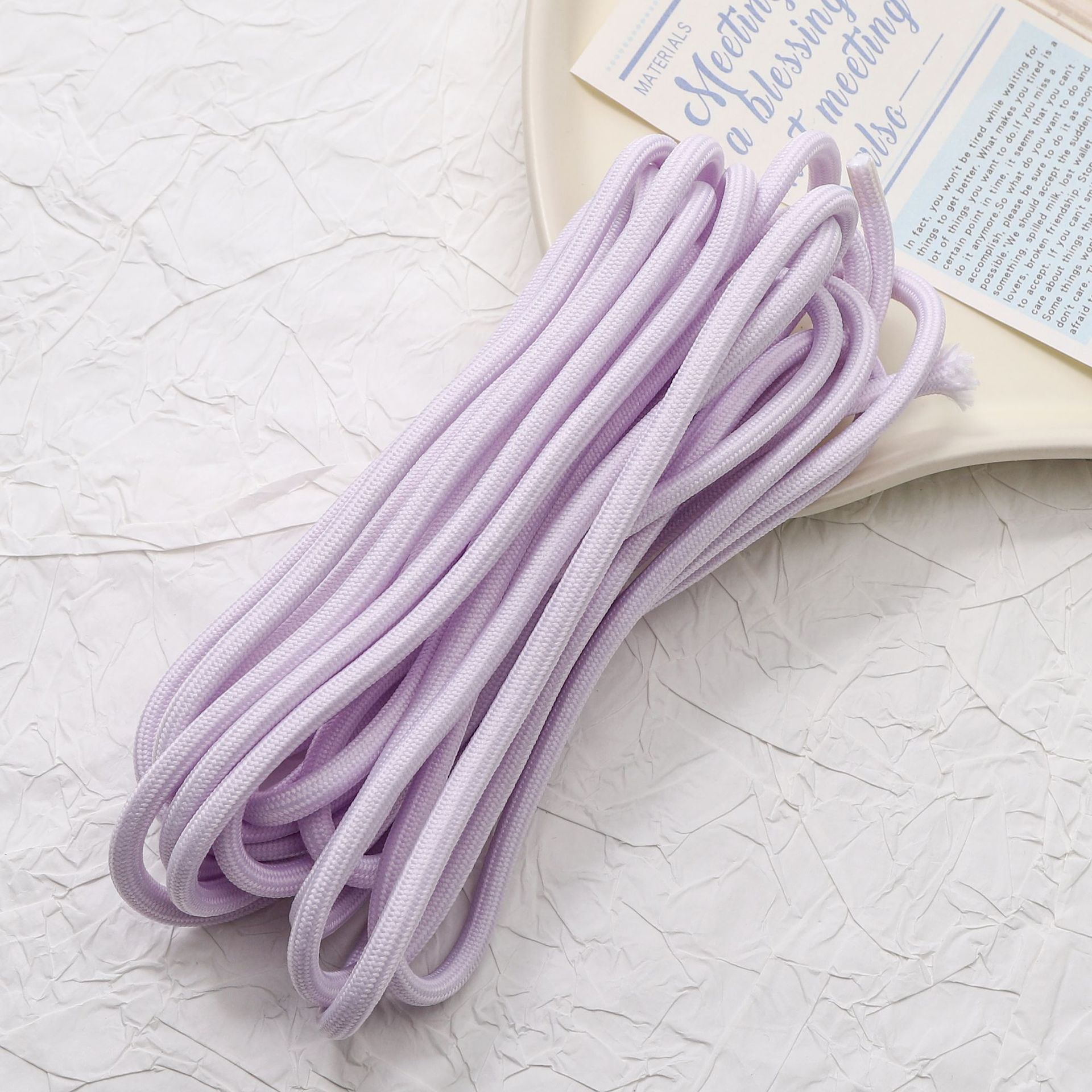 Cuerdas trenzadas de poliéster de color DIY accesorios accesorios de joyería hechos a mano cuerdas de cuentas de teléfono móvil llavero colgante paquete de material de cuerda image 30