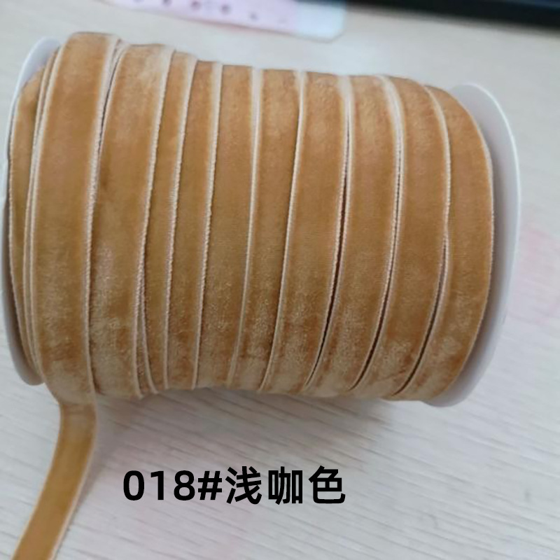 Nylon no elástico cinta de terciopelo de color cinta de terciopelo flocado cinta de tela cinta de lana arco ropa de bricolaje