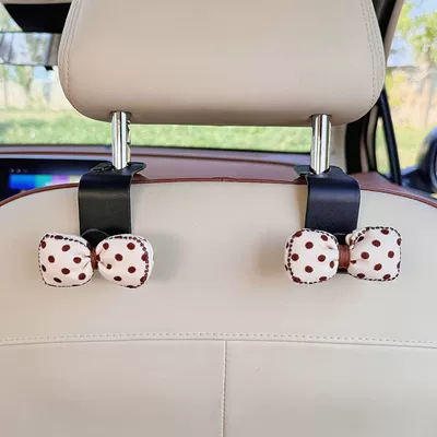 Car tissue box/set – bag, sun visor seat decoration - no-specifications-1-pair-of-polka-dot-bow-hooks-for-chair-back