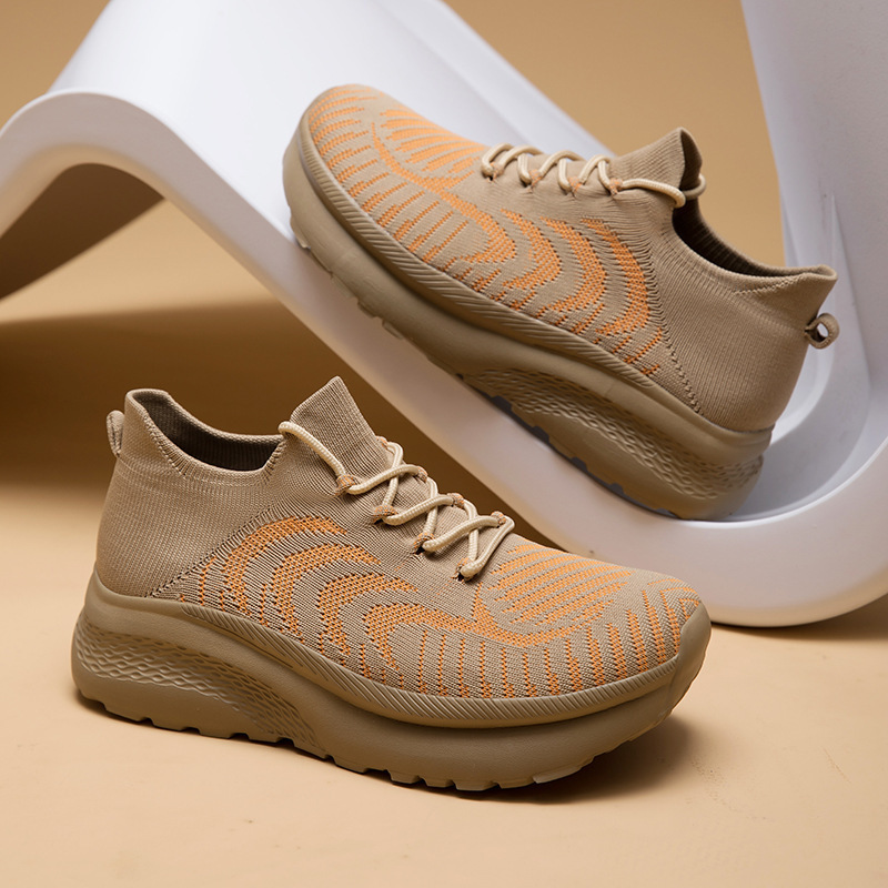 Zapatillas de Running con Suela Gruesa de Tejido y EVA Transpirables para Deportes