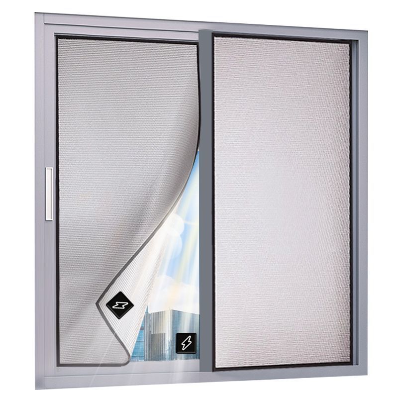 2025 New Window Magnetic Summer Balcony Insulation Aluminum Foil Blackout Cloth Sun Room Curtain Thickened Sun Protection
