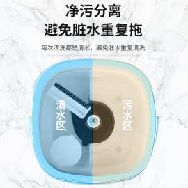 厂家直供跨境懒人免手洗家用一拖净拖地神器脏污分离旋转拖把