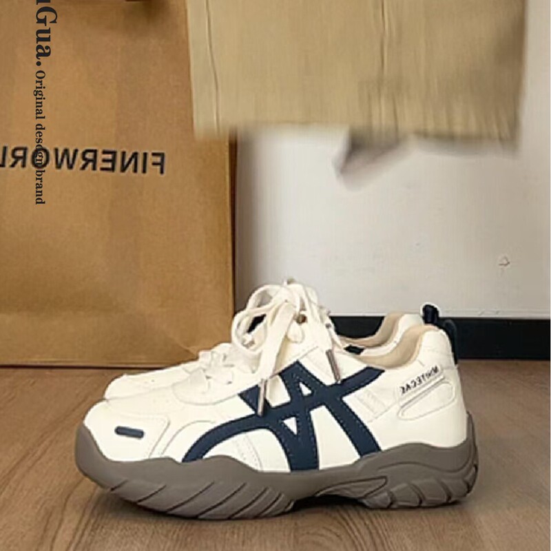 厚底阿甘德训鞋女款2025新款秋季百搭复古休闲运动鞋软底老爹鞋子|undefined
