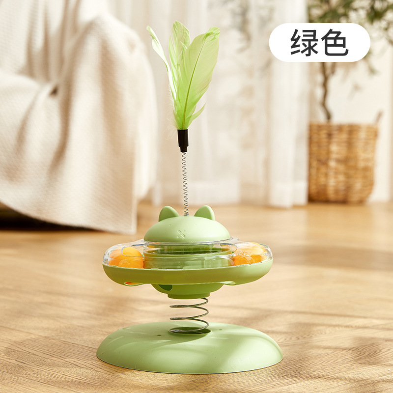 Juguetes para gatos para mascotas, giratorio de primavera, juguetes para gatos con fugas