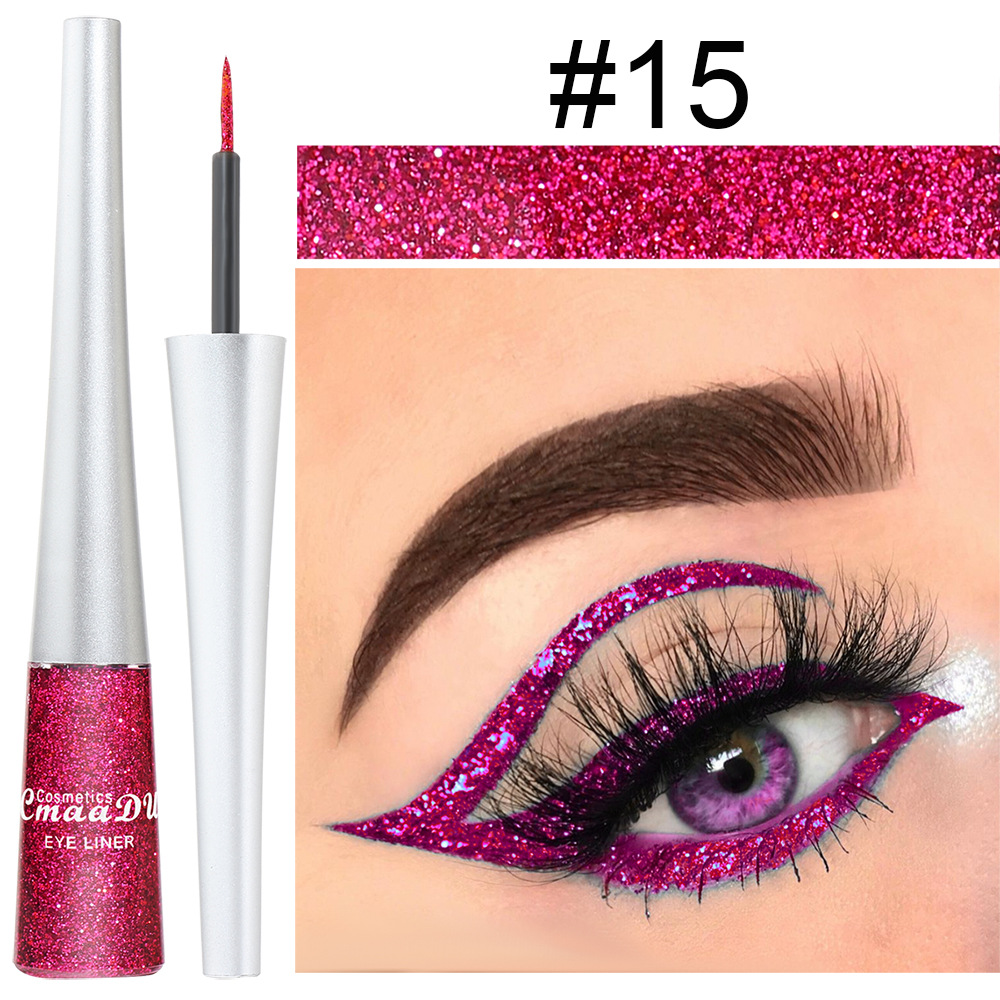 New Style 16-color Colorful Sequins Shiny Glitter Powder Liquid Eyeliner display picture 19