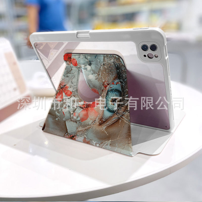 犬の絵カスタマイズされた 30% オフ 360 度回転タブレット保護カバー Apple iPad に適したペンスロット付きスリープウェイク|undefined