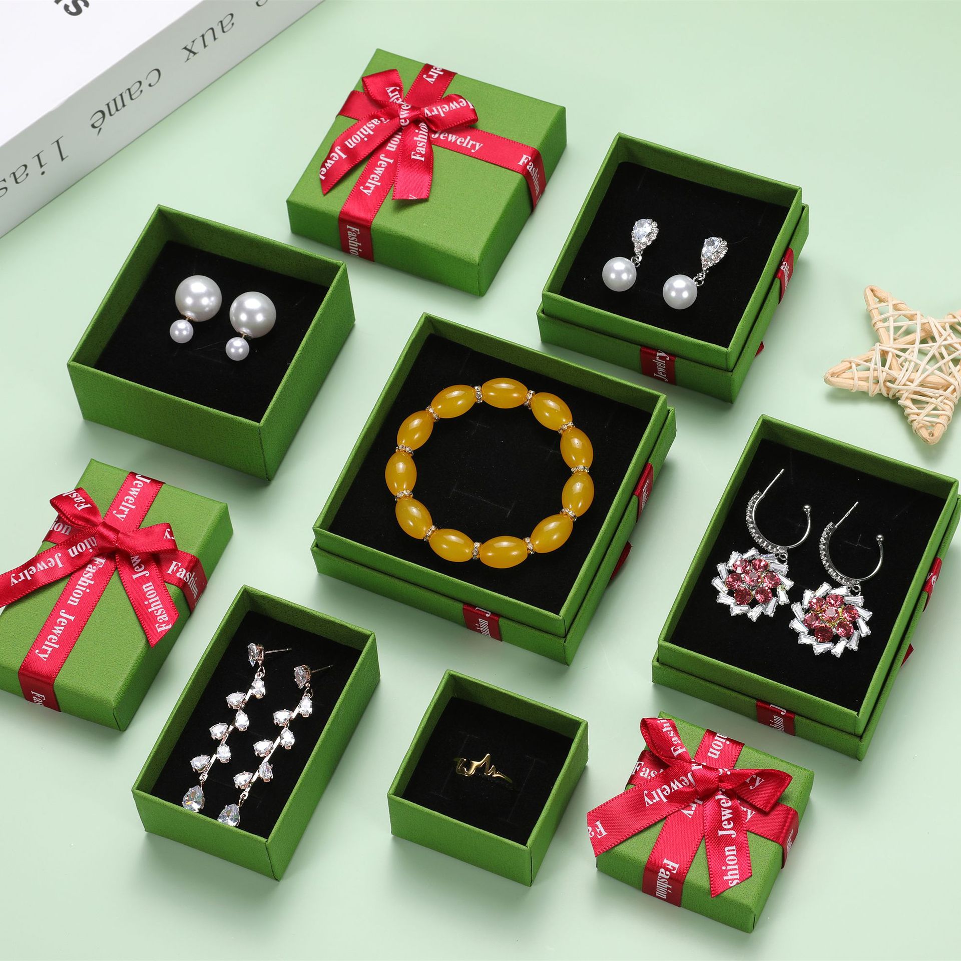 Fashion Bow Knot Paper Jewelry Boxes