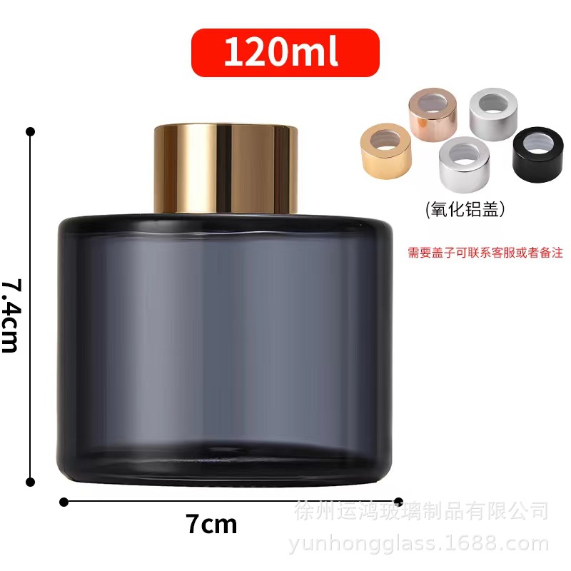 En stock botella de aromaterapia botella vacía taza de cera color botella cilíndrica color de ratán fragancia esmerilada botella vacía botella de perfume sin fuego