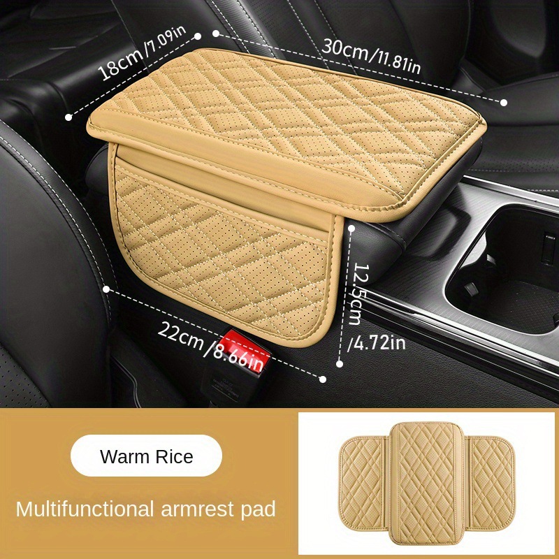 Car Armrest Box Heightening Pad, Universal Multifunctional Storage Pad, Central High-Grade Leather Pad, Car Armrest Pad