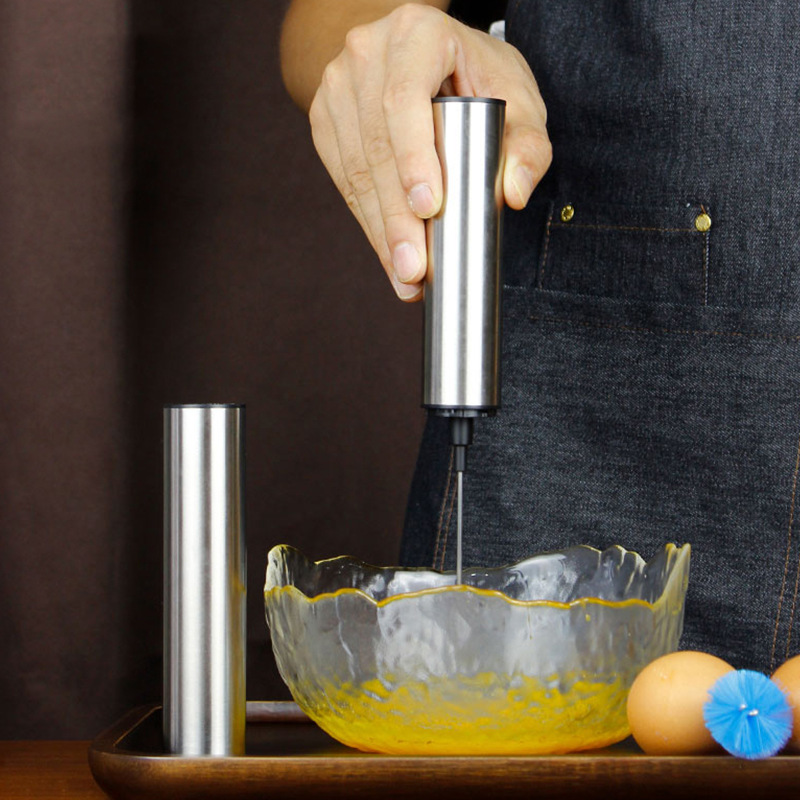 Agitador de leche, barra de agitación eléctrica, batidor de café, batidor de leche, batidor de crema, batidor de leche, batidor de mano