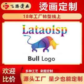 全网比价！彩色字母设计感logo烫图画热转印刷现货二十四小时发货