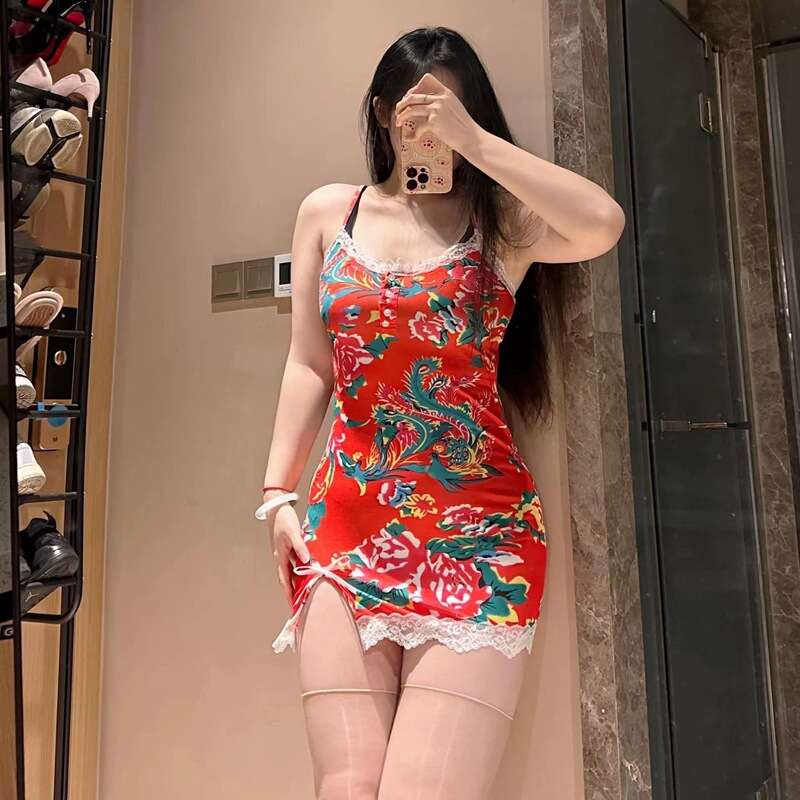 Explosions sexy underwear northeast big flower condole belt nightgown pure desire slim oriental aesthetics high elastic dress wholesale Explosions sexy underwear northeast big flower condole belt nightgown pure desire slim oriental aesthetics high elastic dress wholesale