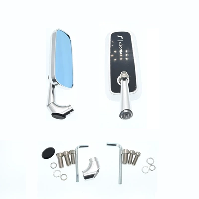 Modified Reversing Mirror Atv – Motorcycle rearview mirror - short-pole-7cm-rizoma-silver-pair-of-two
