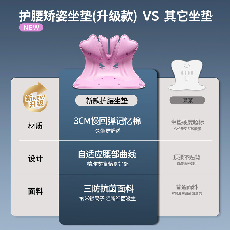 护腰坐垫加厚可拆卸办公室腰托矫正坐姿神器成人腰支撑靠垫腰靠垫|undefined