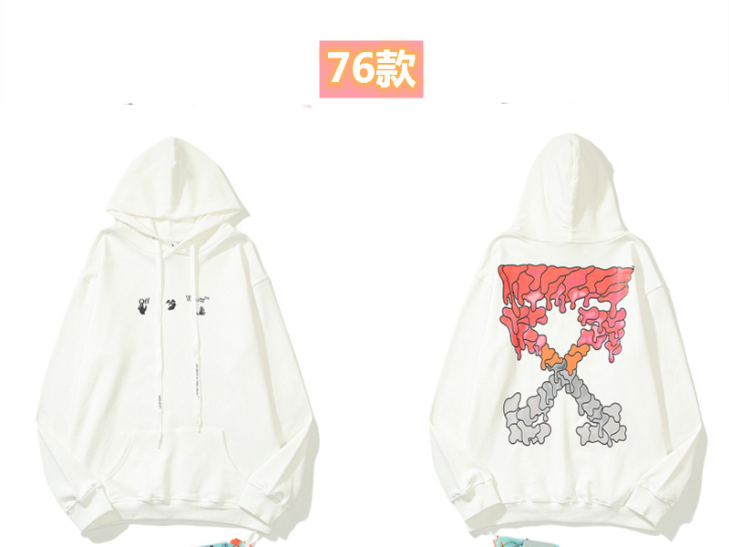Marca de moda offwhite graffiti religioso pintura al óleo impresión de flecha hombre y mujer suelta OW pareja alta calle hoodie abrigo