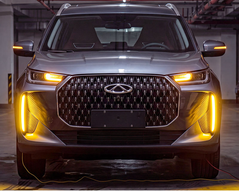 Suitable for 25-26 models of Chery Tiggo 7plus daytime running lights TENET T7 2025 modified LED front bumper lights