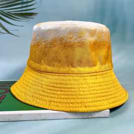 跨境亚马逊速卖通欧美夏季狂欢节音乐节遮阳帽户外啤酒渔夫帽子男