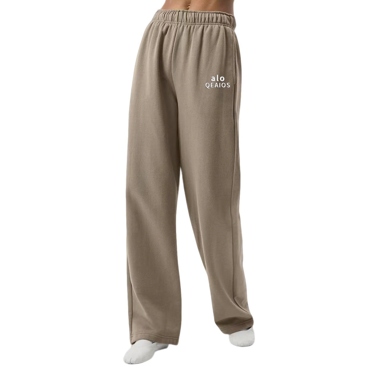 alo nuevo pantalones casuales sueltos de piernas anchas primavera y otoño de dopamina pantalones de color sólido pantalones casuales