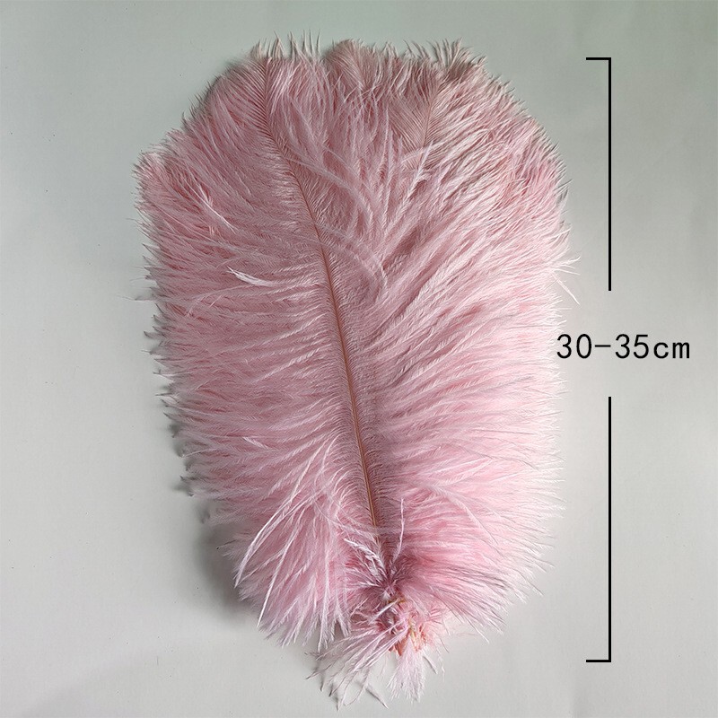 Ostrich Feather White Pink Feather Wedding Background Wall Scene Decoration Craft Headdress Accessories Factory Direct Sale