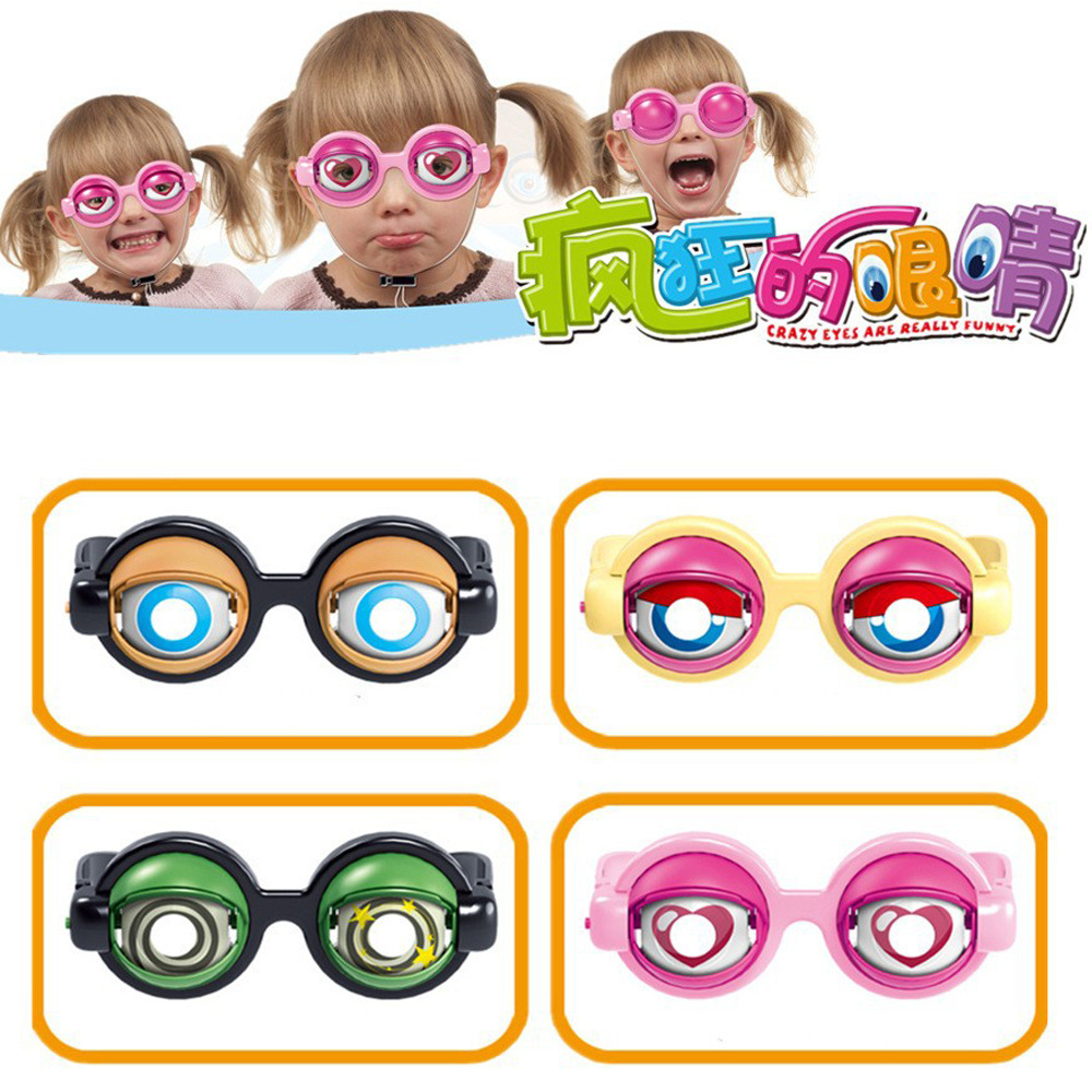 Accessories style personality Wave frame glasses children Mischief Madness Eye Wink Funny