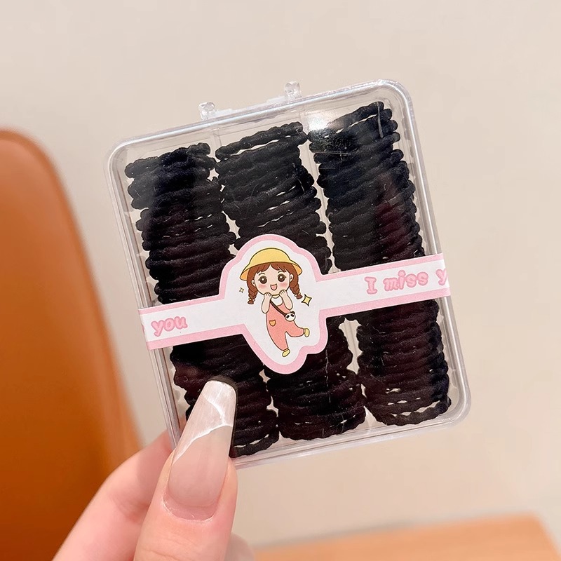 Cuerdas de cabello de color para bebés lindas para bebés pequeños anillos de cabello para niños no lesionan cabello pulgar mini banda de goma