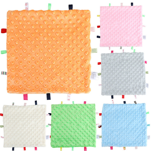 Cross-border new 30 three-dimensional animal baby comfort dolls with silicone dental tape bell ring paper baby square towel