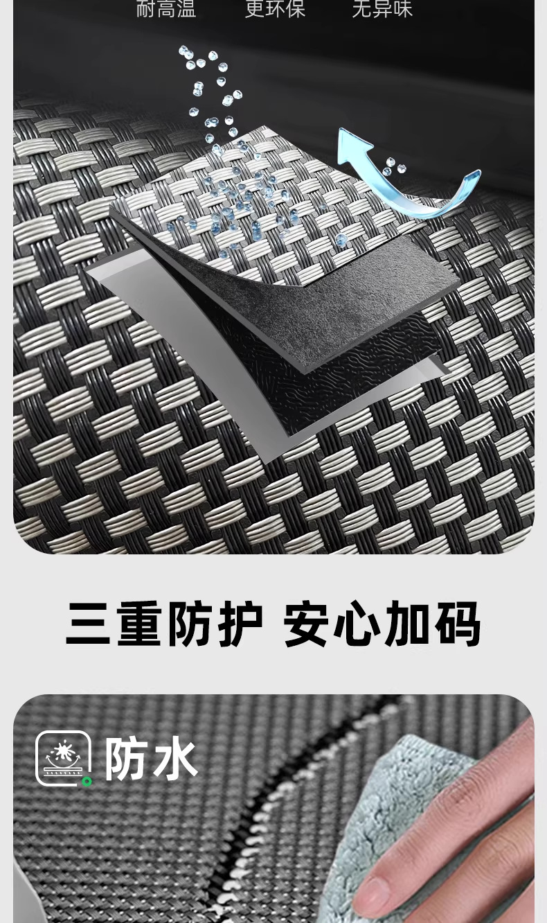 22-26 Models of Denza D9 Special Floor Mats, Quick-Drying, Easy to Care For, Stain-Resistant, Middle Row/Full Car Carpet Floor Mat Accessories