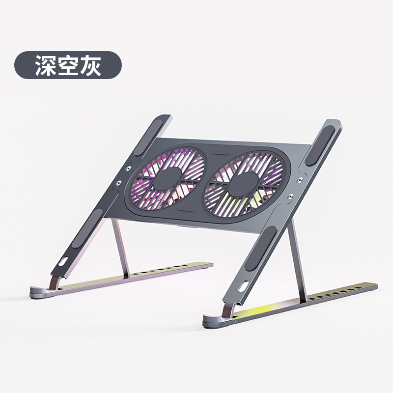 Soporte del ordenador portátil radiador plegable soporte de aumento sostenido boneruy ventilador de escritorio soporte de refrigeración