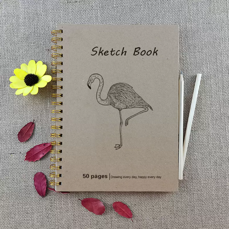 跨境超厚写生速写涂鸦素描本手绘临摹学生美术彩色铅笔线圈图画本