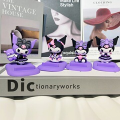かわいいクロミのスマホスタンド、漫画風フィギュア、クリエイティブなデスクトップデコレーション、人気の海外販売商品、小さなギフト、ソフトプラスチック製