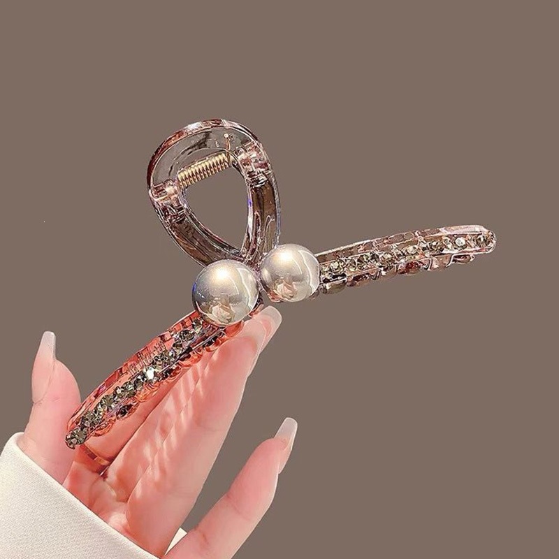 Satín de alta sensación, arco negro grande, clip de tiburón, toque de cabeza, clip de nube, clip de agarre, clip de cabello, tarjeta de cabello de mujer