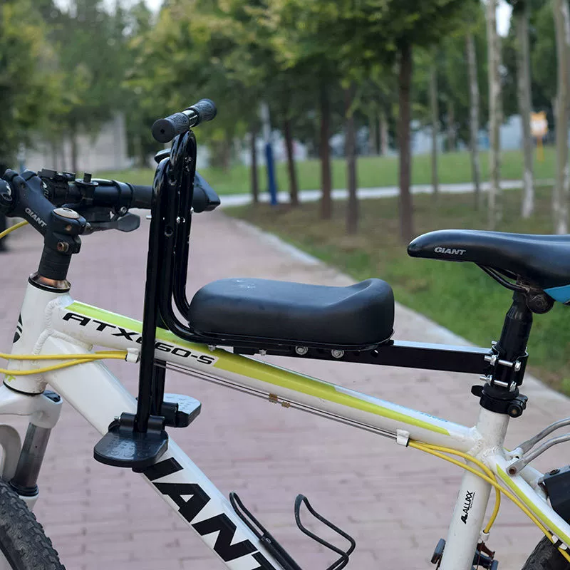 Children's mountain bike accessory — additional child seat with armrest, folding pedals, handrail options