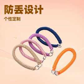 厂家批发彩色电话线手机挂绳钥匙扣弹簧伸缩安全防丢绳塑料弹簧绳