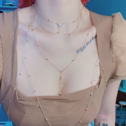 Chest chain body chain European and American bodychain sexy bikini bikini bikini three-dimensional back chain backless accessories