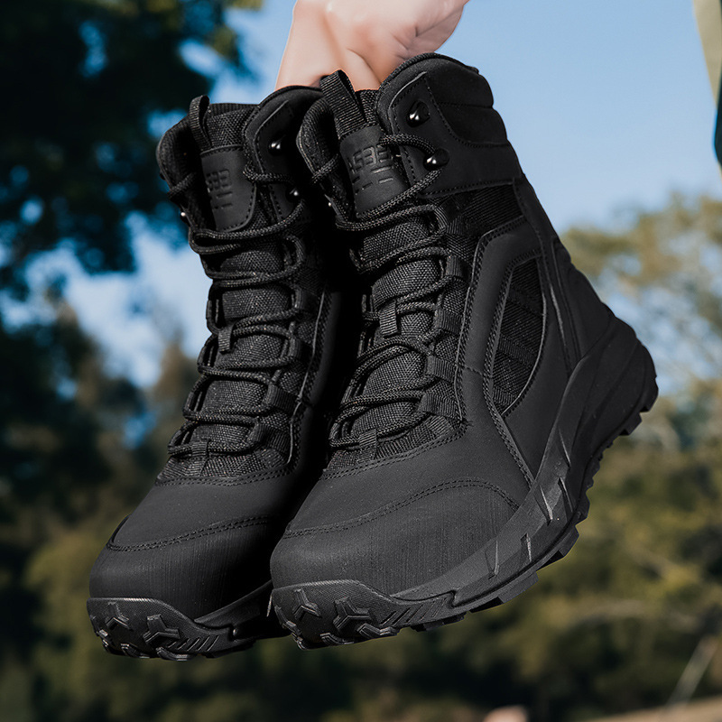 New Foreign Trade Outdoor High-Top Jungle Combat Boots for Men, Cross-Border Delta Hiking Shoes, Camping Desert Boots, Combat Boots